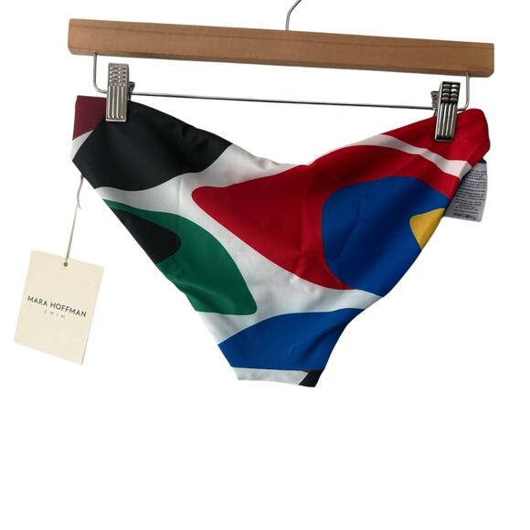 Mara Hoffman Zoa Colorblock Print Multicolor Bikini Bottoms Small - Picture 6 of 7